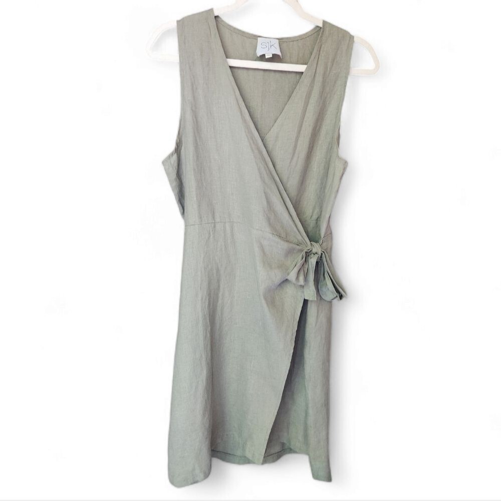 SJK The Label linen wrap dress 10